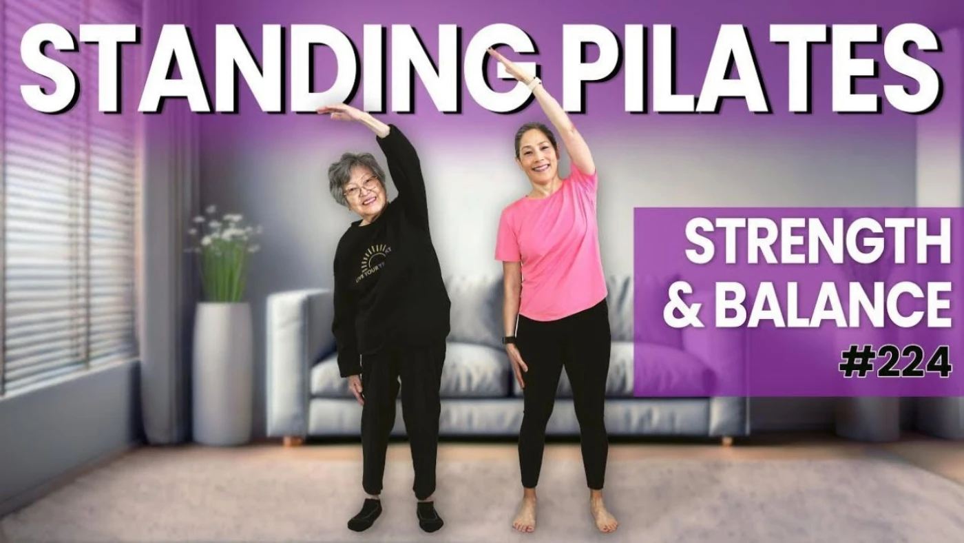 Pilates debout pour les 60 ans et plus&nbsp;: am&eacute;liore la force et l'&eacute;quilibre des personnes &acirc;g&eacute;es