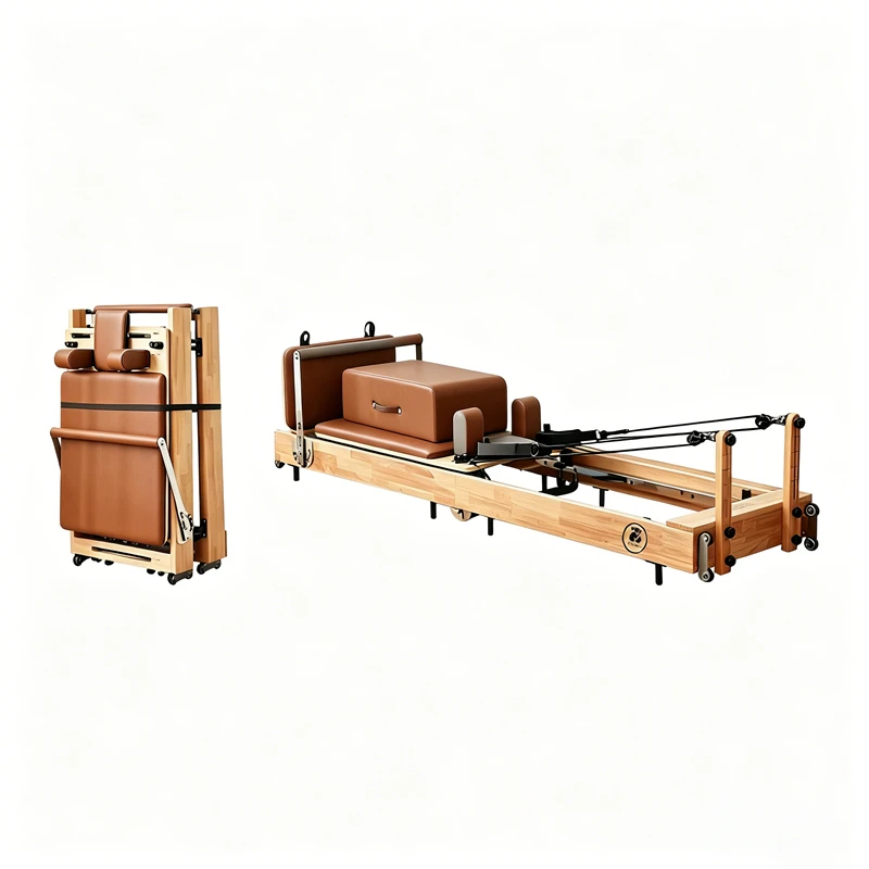 Machine d'entra&icirc;nement complet du corps avec pieds en acier robustes MJD-W38A Reformer Pilates pliab