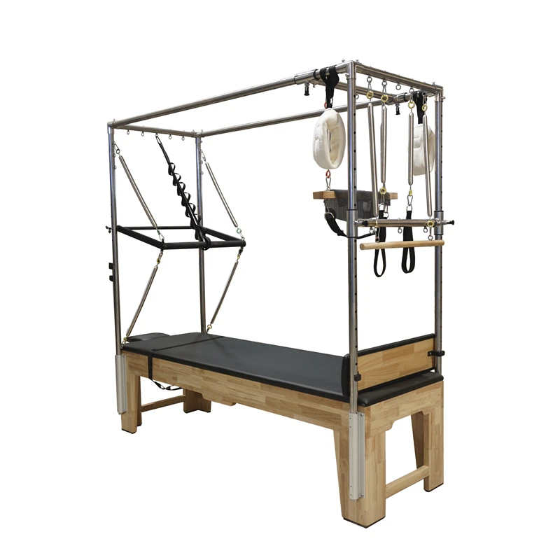 MJD-M201A Table de trap&egrave;ze Pilates en bois Cadillac (tous les accessoires sont inclus)