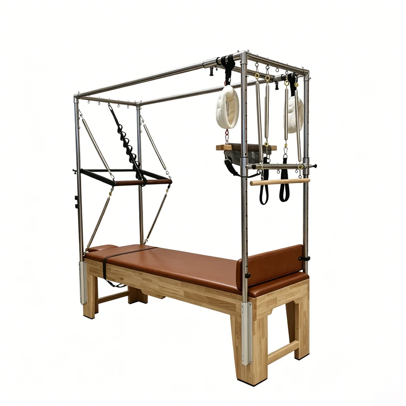 MJD-M201A Table de trap&egrave;ze Pilates en bois Cadillac (tous les accessoires sont inclus)