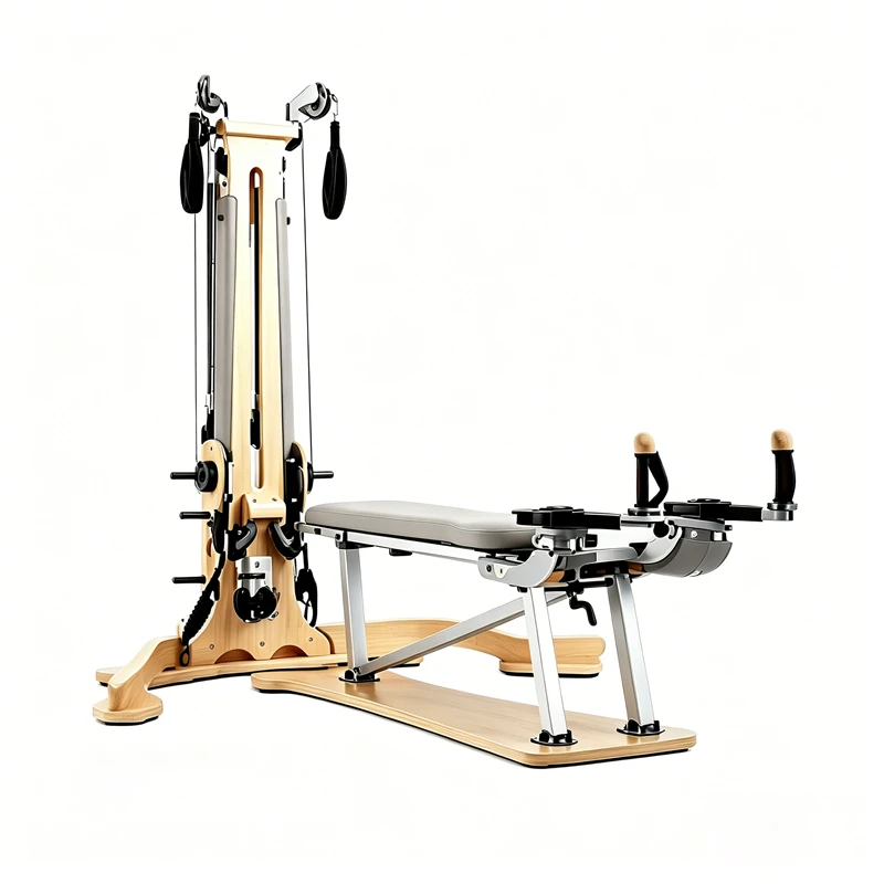 Gyrotonique en bois de h&ecirc;tre MJD-W42 avec rail en alliage d'aluminium