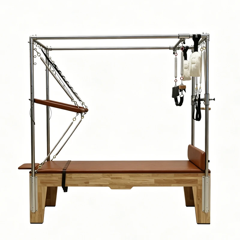 MJD-M201A Table de trap&egrave;ze Pilates en bois Cadillac (tous les accessoires sont inclus)