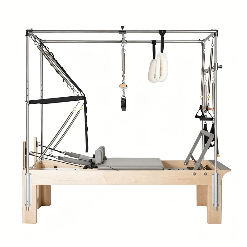 Machine 3-en-1 Cadillac Pilates en bois d'&eacute;rable MJD-W25A pour distributeur et studio commercial Dis