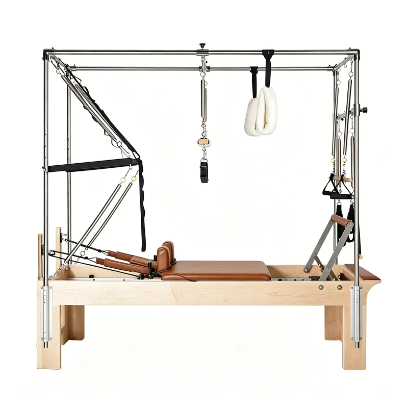 Machine 3-en-1 Cadillac Pilates en bois d'&eacute;rable MJD-W25A pour distributeur et studio commercial Dis