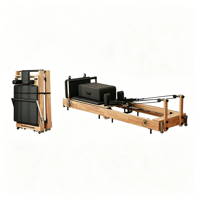 Machine d'entra&icirc;nement complet du corps avec pieds en acier robustes MJD-W38A Reformer Pilates pliab
