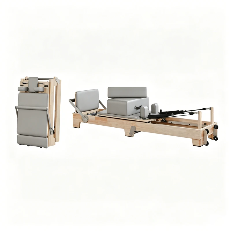 MJD-W55A Reformer Pilates pliable en bois d'&eacute;rable