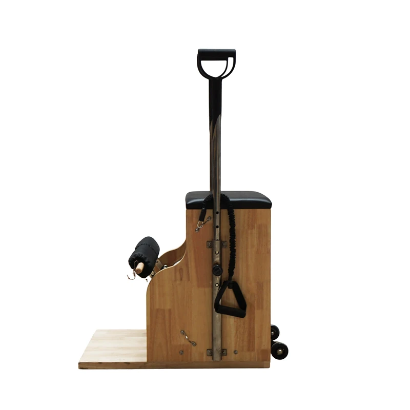 MJD-M401A, &eacute;quipement d'entra&icirc;nement sur chaise Wunda Pilates en bois de ch&ecirc;ne massif