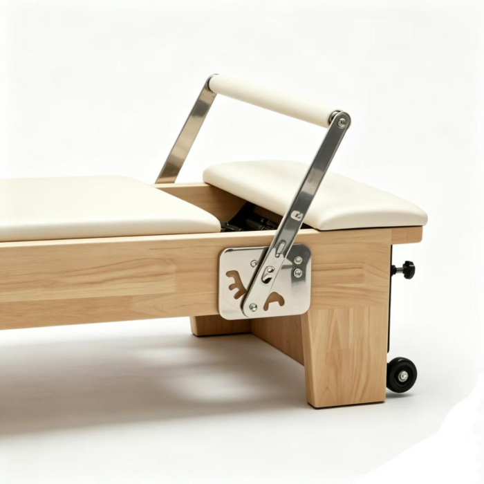 MJD-M101A Reformer Pilates en bois de chêne avec pied en bois