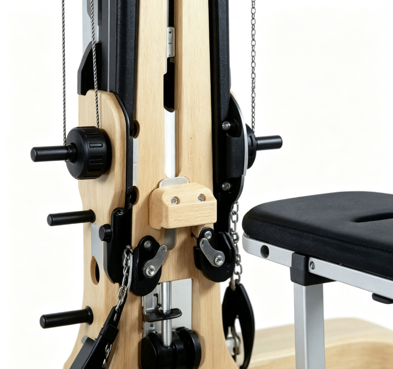 Gyrotonique en bois de hêtre MJD-W42 avec rail en alliage d'aluminium