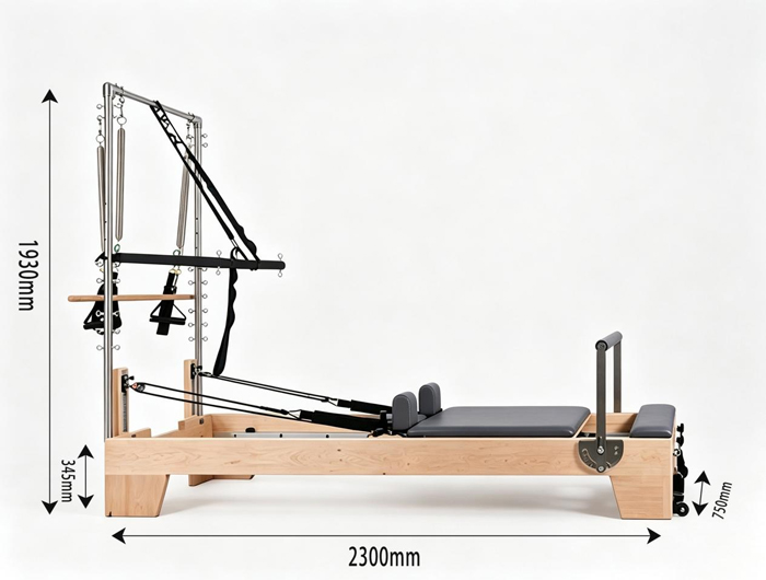 MJD-W23A Studio Réformateur Pilates en bois d'érable avec demi-tour