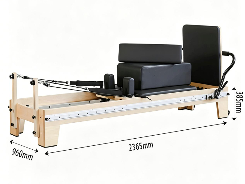 Reformer Pilates réglable en bois d'érable MJD-W46A avec piste complète